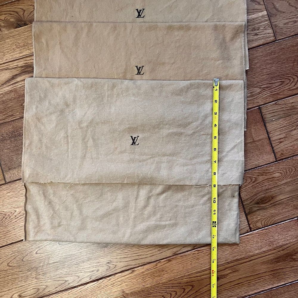 Authentic Louis Vuitton Drawstring Dust Bag H13.5 x L18 3pc bundle 0093